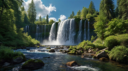 Obraz premium waterfall in the forest