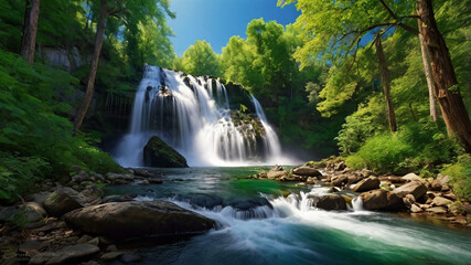 Obraz premium waterfall in the forest