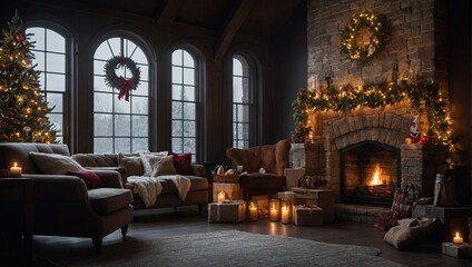 Fototapeta premium Christmas decor house