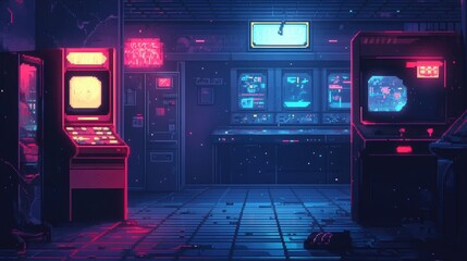 Abstract pixel art background with retro video game vibes, capturing the essence of vintage digital gaming.