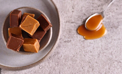 candies soft caramel handmade for dessert