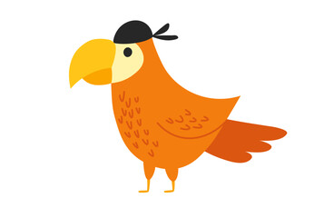 Pirate parrot icon. Clipart image isolated on white background