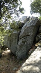 A glimpse of the giant rocks shaped by the wind present in the Gallura area of Sardinia, Italy.