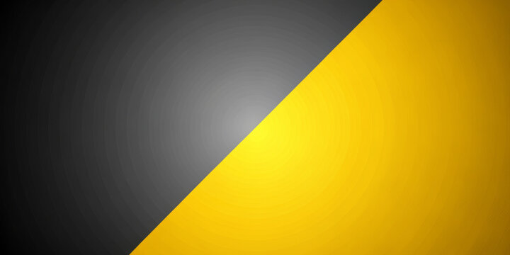 A diagonal split divides the image into two contrasting sections,one dark gray and the other bright yellow.The gradient effects create a sense of depth and smooth transition between the colors.AI gene