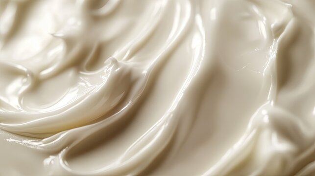 Detailed shot of a white translucent cream being applied on skin, emphasizing the smooth texture