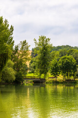 Pont sur La Dourne, au bout du Lac du Carla-Bayle
