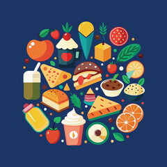 Creative Collection of various Fast Food Design