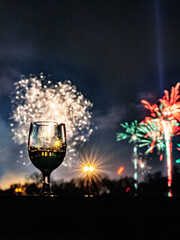 1 January 2009, Jakarta, Indonesia, South East Asia, Fireworks on new year night.