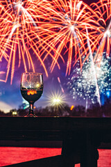 1 January 2009, Jakarta, Indonesia, South East Asia, Fireworks on new year night.