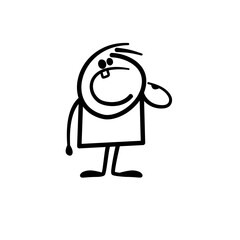 Hand drawn stickman vector illustration