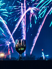 1 January 2009, Jakarta, Indonesia, South East Asia, Fireworks on new year night.