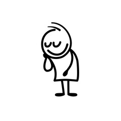 Hand drawn stickman vector illustration