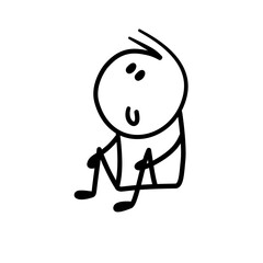 Hand drawn stickman vector illustration