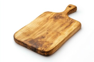 wooden Cutting Board, isolated on white background, full depth of field , ai
