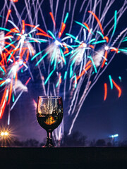 1 January 2009, Jakarta, Indonesia, South East Asia, Fireworks on new year night.