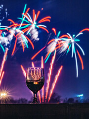 1 January 2009, Jakarta, Indonesia, South East Asia, Fireworks on new year night.