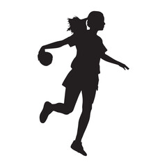 SILHOUETTE FOOTBALL FEMME silhouette white background
