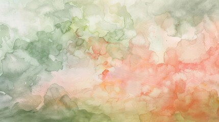 A calming blend of soft pink and green hues creates an abstract design, inspiring tranquility and creativity in any setting