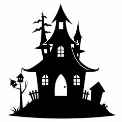 black fairy halloween witch house black silhouette