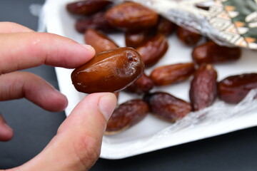 Food and nutrition.
Illustration pasta, tomatoes, couscous, carrot, dates and hamburger sauce.