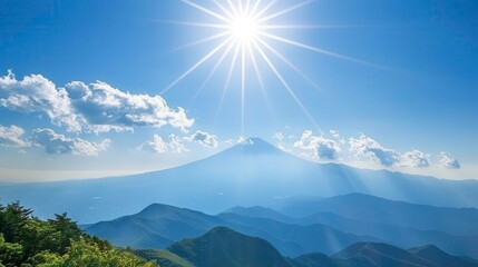 Majestic Sunrise or Sunset over the Mountains