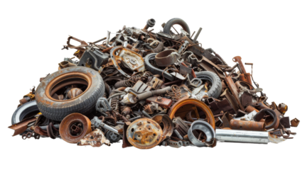 Pile of Rusty Metal Scrap.