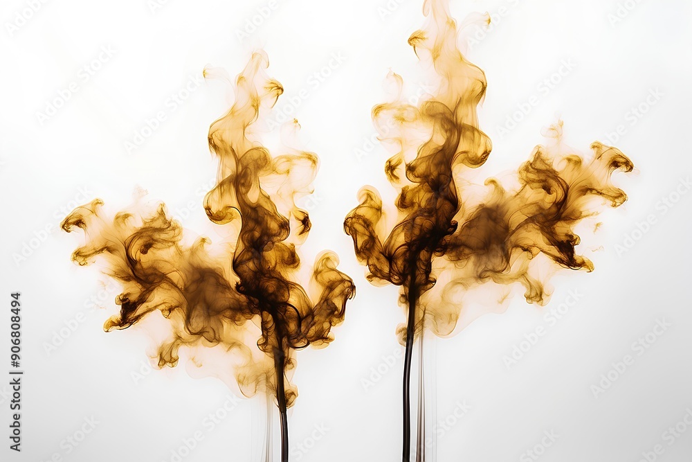 Poster abstract artistic image of swirling smoke trails creating a visually captivating design with mystery