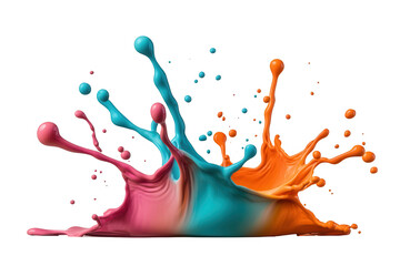 Naklejka premium Vibrant color splash showcasing dynamic movement and creativity in art and design.