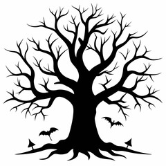 Obraz premium gothic tree for Halloween black silhouette