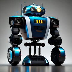 Fototapeta premium screen robot toy isolated