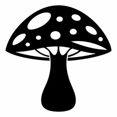 Mushroom black silhouette
