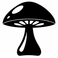 Mushroom black silhouette