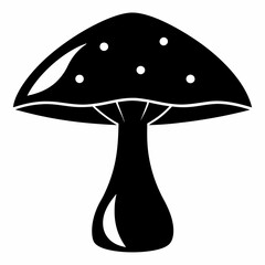 Mushroom black silhouette