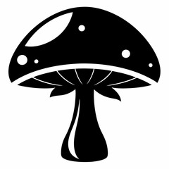 Mushroom black silhouette