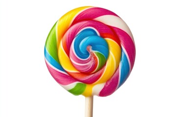 Colorful lollipop isolated on white background, full depth of field, clipping path , ai