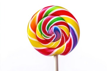 Colorful lollipop isolated on white background, full depth of field, clipping path , ai