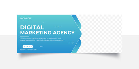 Digital marketing Facebook cover template.