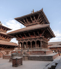 Fototapeta premium Lalitpur or Patan, Nepal, is a beautiful ancient city on the southern bank of the Bagmati River