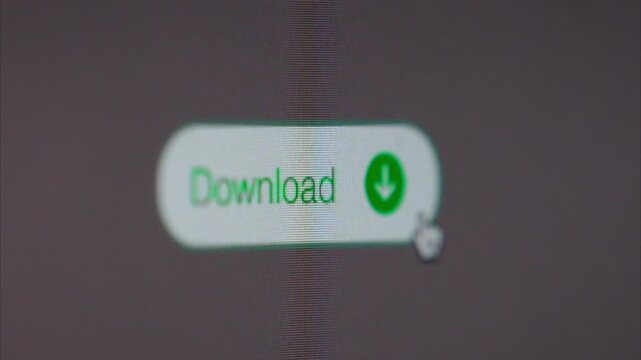 3 close up clips, clicking a green download button