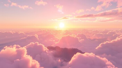 sunrise over the clouds