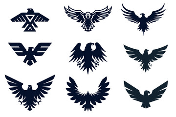 Eagle symbol set for icon logo