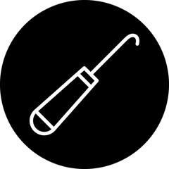 Crochet Vector Line White Circle Black