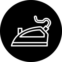 Iron Vector Line White Circle Black