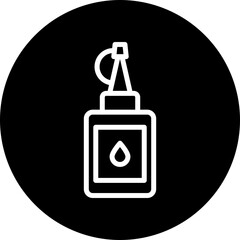 Machine Oil Vector Line White Circle Black