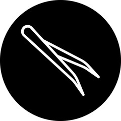 Tweezer Vector Line White Circle Black