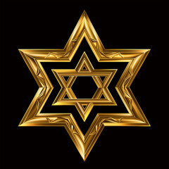 Obraz premium The Star of David with black background, Illustration