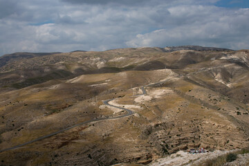view of the mountains in the desert