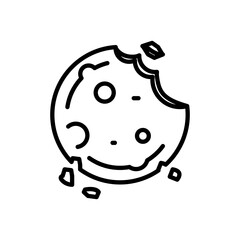 cookies, line style icon, isolated background