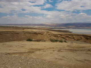view of the beach, Dead sea, Jordan, Israel