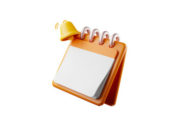 3D calendar icons mark the date and time for event meeting reminders. Calendar with 3D clock for appointments, due dates, vacation planning. 3d alarm clock illustration